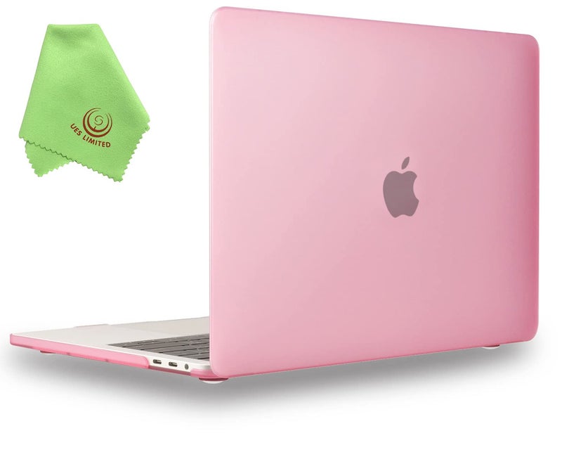 UESWILL Smooth Matte Hard Shell Case Cover Compatible with MacBook Pro 16 inch with Touch Bar & USB-C, Release 2019 2020, Model A2141, Pink - Image 1